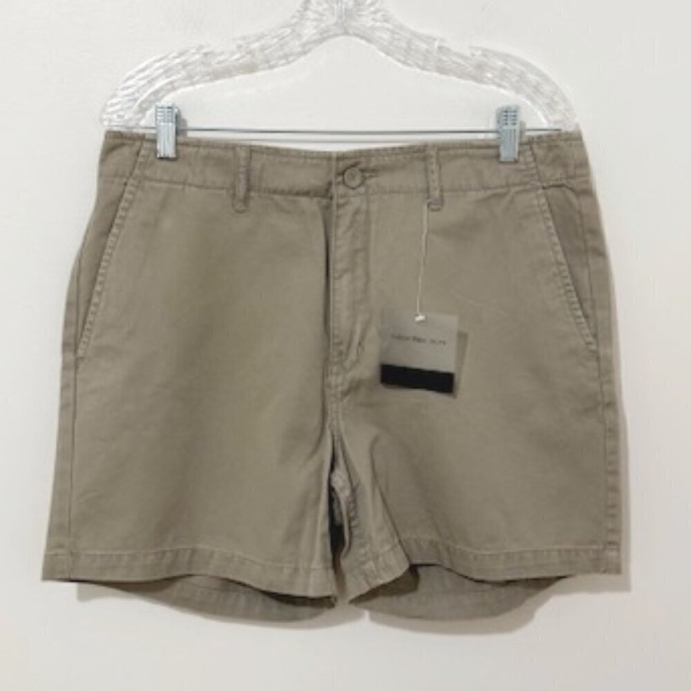 Calvin Klein Jeans Khaki Cotton Chino Shorts Pockets Women's Size 6